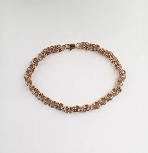Pulsera de doble eslabón chapada en oro, para hombre - Imagen 1 de 2