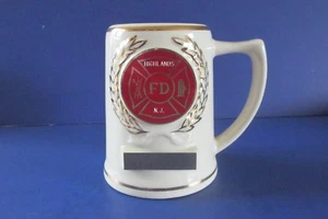 Departamento de bomberos vintage de las Highlands Taza de piedra de cerveza 75 aniversario de Nueva Jersey - Imagen 1 de 5