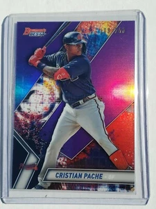 Cristian Pache 2019 Bowman Best Purple Refractor #/250 Braves - Picture 1 of 3