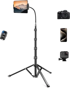 Soporte Trípode Tablet para iPad iPhone, 85” Soporte de Piso Flexible para Tablet con Rem... - Imagen 1 de 7