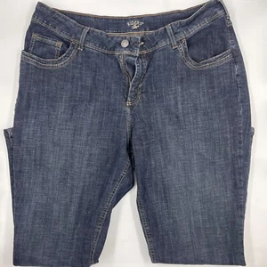 Lee Riders Womens Straight Leg Jeans Size 20w Blue Denim Cotton Dark Wash - Picture 1 of 10
