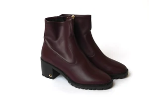 Coach Damen Leder Bootie Gr. US7 Dark Cranberry Burgundy Weinrot NEU - Bild 1 von 10
