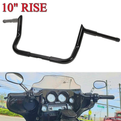 Guidão de barras Black10" para Harley Street Electra Glide Meathook - Imagem 1 de 4