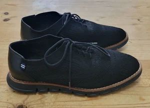 Nautica Mens Wrenwood Knit Fashion Sneakers Oxford Lace Up Textile Shoe Black 12 - Picture 1 of 7