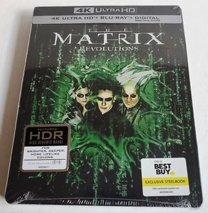 THE MATRIX REVOLUTIONS STEELBOOK (4K UHD + Blu-Ray + Digital) Keanu Reeves New - Imagen 1 de 7