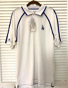 Antigua Men's MLB Los Angeles Dodgers Short Sleeve Shirt, White, Size L - DP06 - Picture 1 of 6