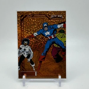 2024 Upper Deck Marvel Allegiance SecretWars Captain America /199 Orange Sparkle - Picture 1 of 2
