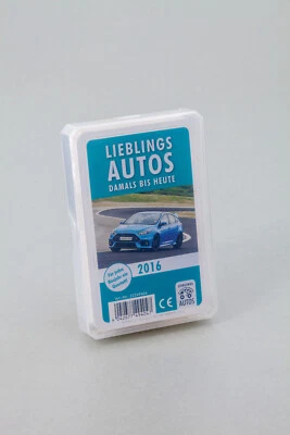 LIEBLINGS AUTOS Auto Quartett 2016 Baujahr Geburtsjahr 9. Geburtstag Geschenk Spielkarten Neu
