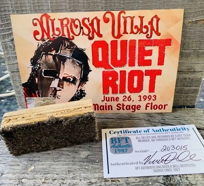 Quiet Riot Authentic Piece Of Main Stage June 1993 - Image 1 of 2