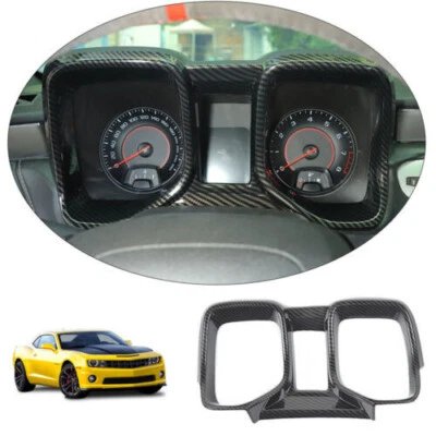 For 2010-15 Chevrolet Camaro Instrument Dashboard Frame Cover Trim Carbon Fiber - Image 1 of 4