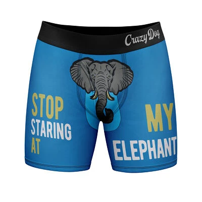 Трусы мужские Stop Staring At My Elephant боксеры смешные животные нижнее белье слон - Изображение 1 из 4