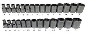 NEW Craftsman 28 pc 3/8" Drive SAE & Metric 12pt EZ Read Shallow Socket Set - Picture 1 of 3