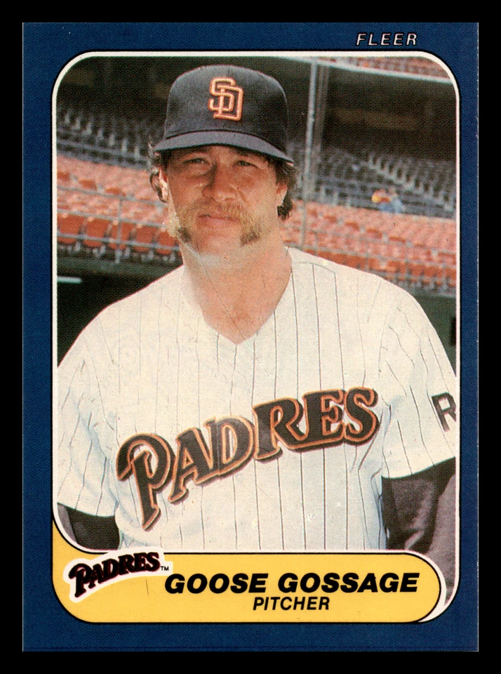 Goose Gossage HOF 1986 Fleer #322  San Diego Padres NM-MINT - Image 1 of 2