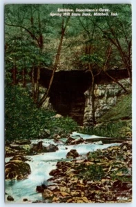 Postcard IN Mitchell Entrance Donaldsons Cave Spring Mill Stage Park N7 - Picture 1 of 2