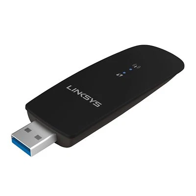Linksys - AC1200 Dual-Band Wireless USB 3.0 Adapter - Black (WUSB6300) - [LN]™ - Image 1 of 4