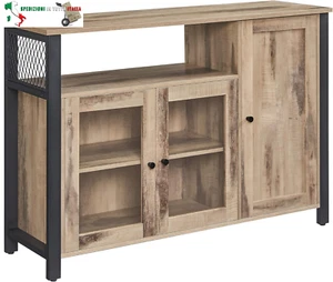Credenza, Mobile da Cucina, Mobile Contenitore, con 3 Ante, per Soggiorno, Cucin - Foto 1 di 9