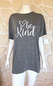 Tee shirt gris "Love be kind" neuf (li) - Picture 1 of 5