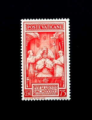 Italy VATICAN CITY Stamp - 1939 Coronation Pope Pius XII Sn 69 MNH 59 - Image 1 of 2