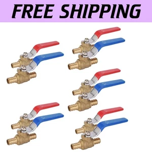 Lead-Free Brass 10 Pack PEX Ball Valves - Full Port for Easy Water Control - Picture 1 of 8