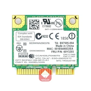 Scheda Antenna Wireless Rete Intel 1000 60Y3203 112BNHMW IEEE 802.11 b/g/n - Foto 1 di 2