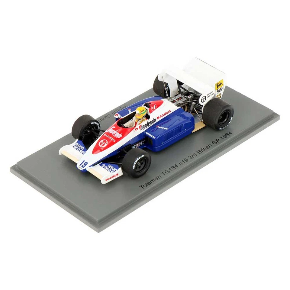 Модель автомобиля Toleman TG184 Ayrton Senna No19 British GP 3-е место 1984 масштаб 1:43 - Изображение 1 из 1