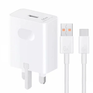Official Genuine Honor Super Fast Main Wall UK Charger With Cable 6A 66W PLUG - Picture 1 of 6
