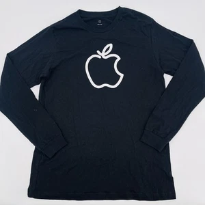 Apple Store Chicago Michigan Avenue Shirt Large Black Employee Apple Script - Picture 1 of 8