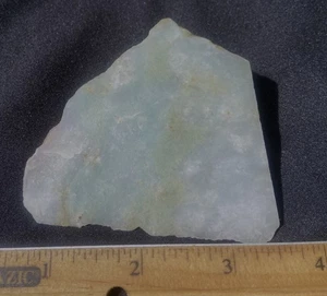 JADEITE MULTI PASTEL COLORS BIG THICK WEDGED UNPOLISHED SLAB 134 GRAMS BURMA - Picture 1 of 9