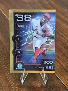 Tink Hence 2025 Bowman Top 100 Gold Refractor 37/50 Cardinals - Picture 1 of 3
