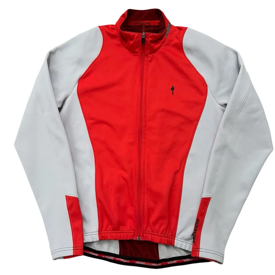 Chaqueta de Ciclismo Especializada Para Hombres XL Cremallera Completa Manga Larga Bicicleta Jersey Naranja Gris Foto 1 de 4