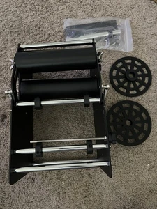 Manuelle Flaschenetikettiermaschine, Flaschenetikettenapplikator für runde Flaschen (schwarz - Bild 1 von 4