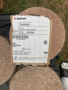 Box Of 6 Burndy YA362NU Copper Compression Lug, Blank Tongue, Window, 600 kcmil - Picture 1 of 5
