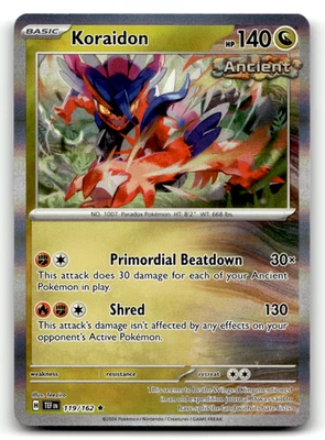 Koraidon 119/162 Holo Rare SV05: Temporal Forces LP - Image 1 of 2