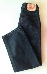 Levi's 550 Jeans Boys Size 10 Slim Cotton Relaxed Fit Black Jeans - Picture 1 of 7