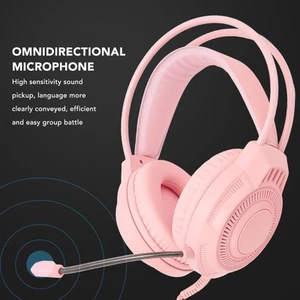 Computer Gaming Headset High Sensitivity Pickup Lightweight Comfortable Wired FY - Afbeelding 1 van 24