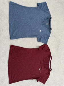 Nike And Adidas Ladies V Neck T Shirts Med. Chest 34 Running Gym Yoga Sport Etc - Picture 1 of 9