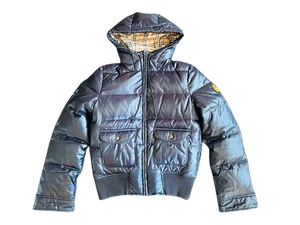 Burberry Blue Label Down Coat Puffer Jacket Size 38 Long sleeves Women’s USED - Picture 1 of 9