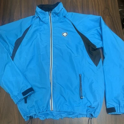 Descente Windbreaker Chinook Jacket Men’s Large Blue Zipper - Image 1 of 4
