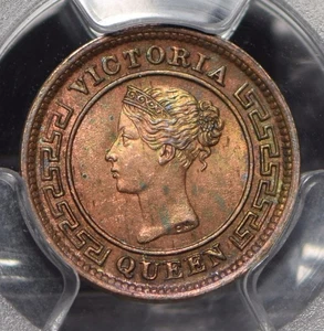 Ceylon 1901 1/4 Cent PCGS MS63RB PC0813 combine shipping - Picture 1 of 3
