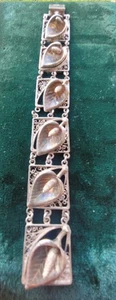 Sterling Silver Vintage Filigree Calla Lily Design Bracelet - Picture 1 of 8