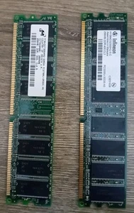2x INFINEON HYS64D32300GU-5-B 256mB PC3200 DDR-400 CL3 RAM - Picture 1 of 1