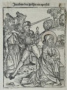Gravure XVe s Incunable, Chronique de Nuremberg 1493, Radierung Print 15th - Picture 1 of 6