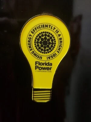 Vtg Florida Power Yellow Light Bulb Refrigerator Magnet 3 1/2" Long New NOS - Image 1 of 2