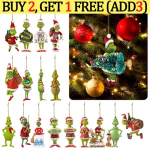 Feliz Navidad Grinch Adornos Navidad Árbol Colgante Figura Colgante Decoración 2D - Imagen 1 de 30