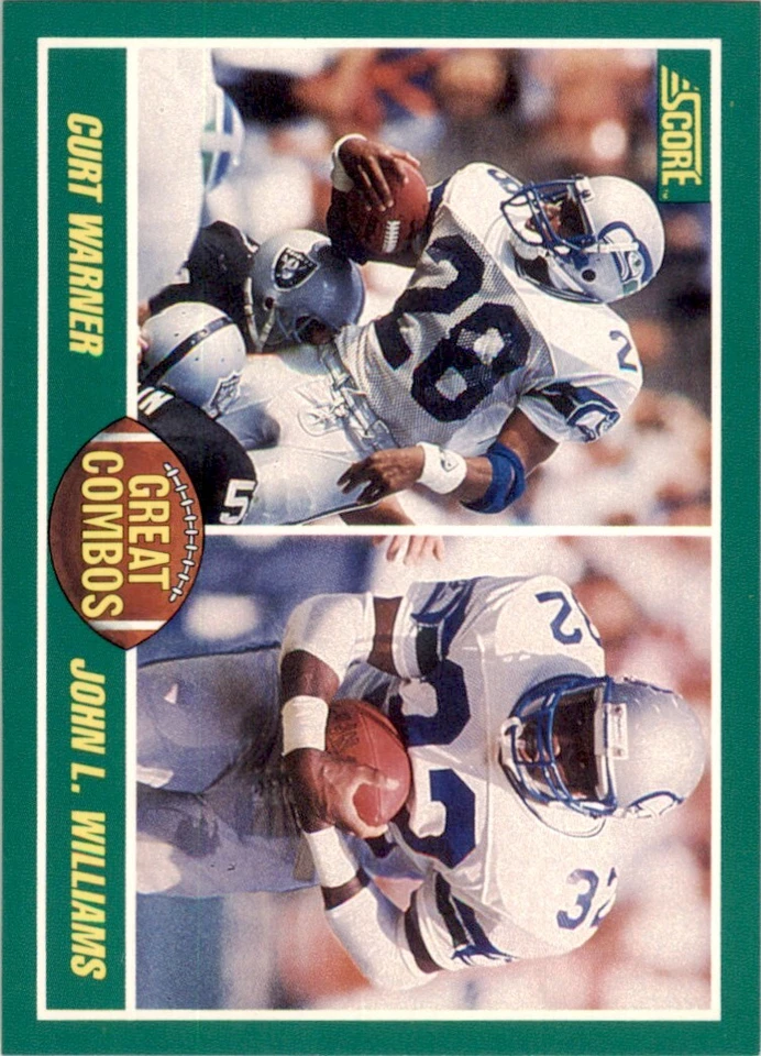 1989 SCORE CURT WARNER/JOHN WILLIAMS SEATTLE SEAHAWKS #278 - Image 1 of 2