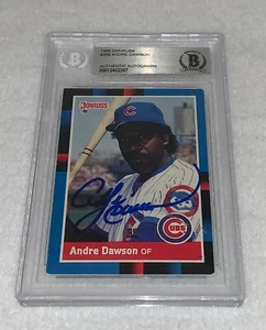 Andre Dawson Chicago Cubs signed 1988 Donruss Card BAS Beckett - Picture 1 of 2