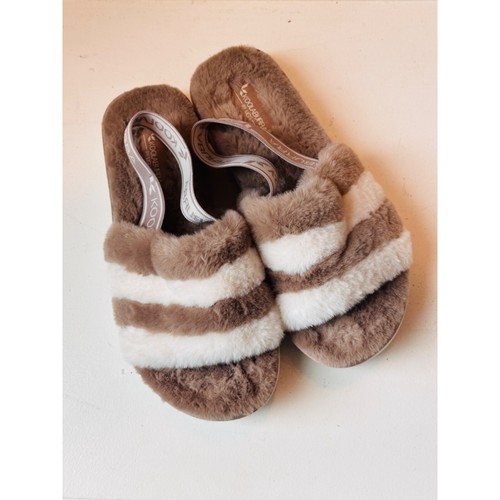 Scarpa Koolaburra UGG donna 7 fuzz N slide pelliccia sintetica EU 38 sandalo plateau