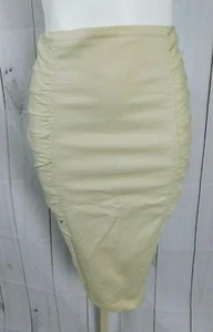 Nanette Lepore Ivory Ruched Gathered High Waist Pencil Skirt - Size 8 - Bild 1 von 11