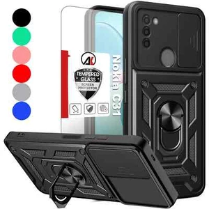 Für Nokia C31 stoßfeste Panzer Handy Hybrid Hülle Cover Ring Ständer + Hartglas - Bild 1 von 16