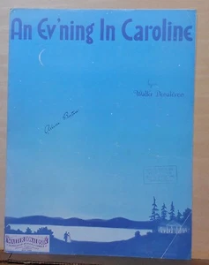 An Ev'ning In Caroline - Partituras de 1931 - por Walter Donaldson - Imagen 1 de 1